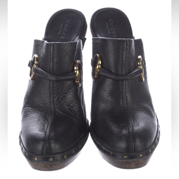Gucci Horsebit Leather Mules - Picture 1 of 5